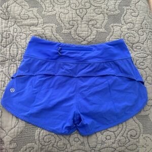 Blue Lululemon Speed Up Shorts